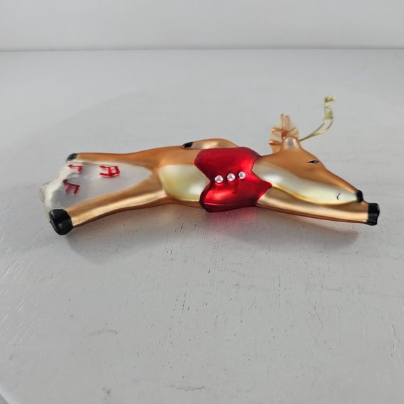 Pottery Barn Reindeer Dancer Ornament Blown Glass Christmas - Picture 5 of 8